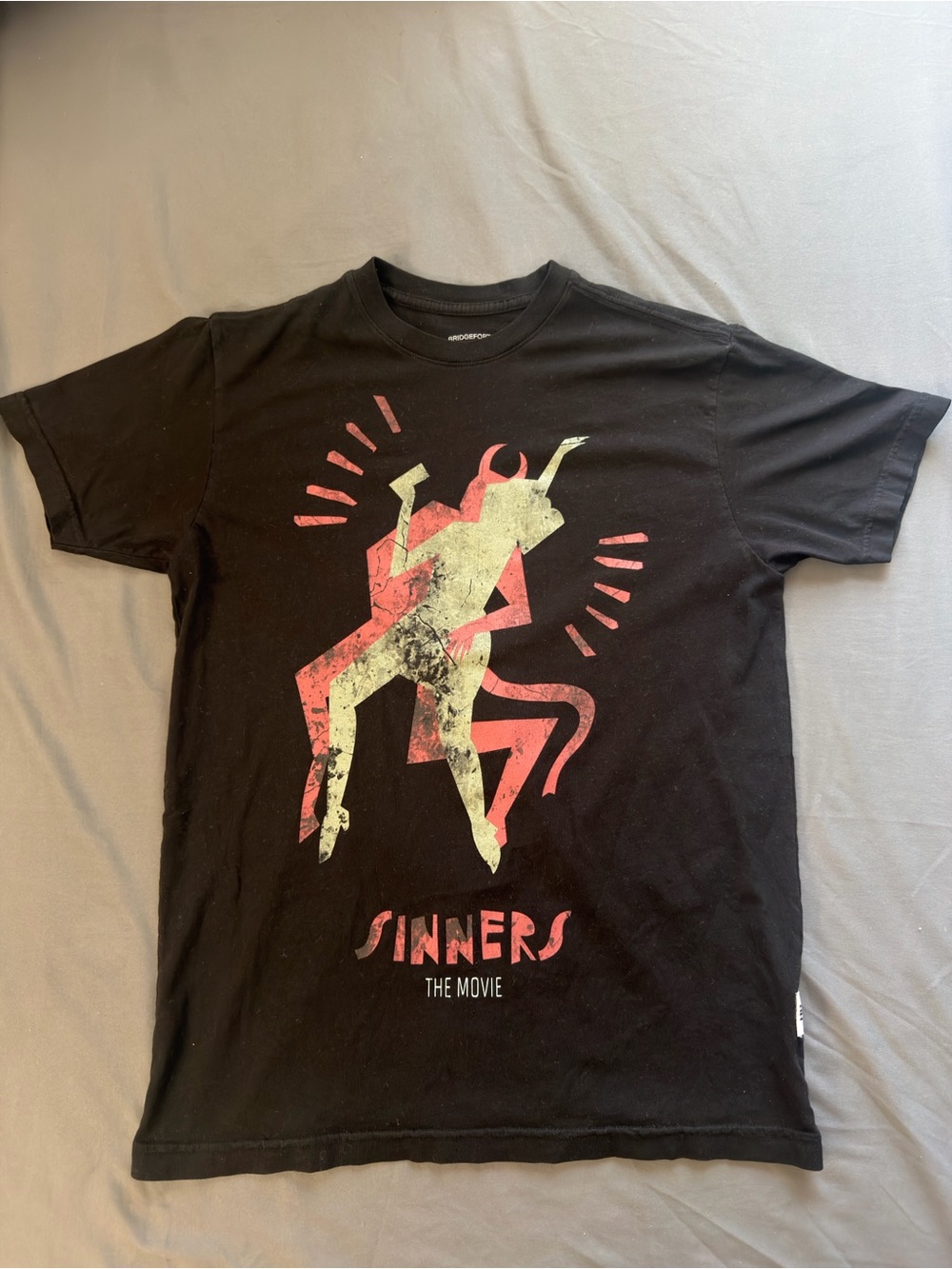 Sinners The Movie Graphic Tee - Black with Red & Cream Print